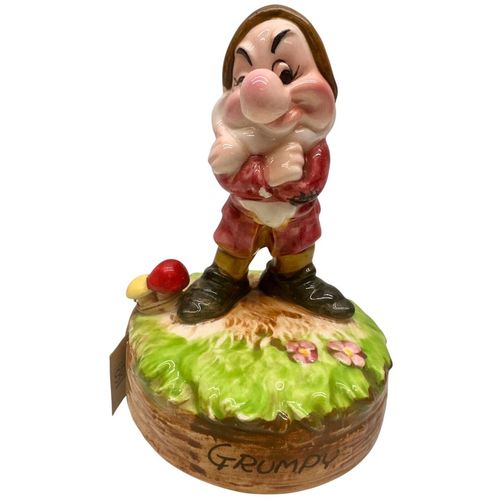 Vintage Disney ~ Schmid ~ Grumpy Musical Collectable‎ Figure ~Japan~ 1987